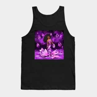 Mermaid in the rain 2022, mermaid among raindrops falling into Water. The best Gifts for black women 2022 Tank Top